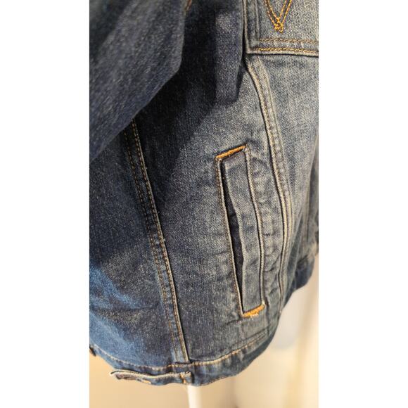 Nwt Wrangler western rancher barn denim Sherpa jacket sm - Picture 6 of 13